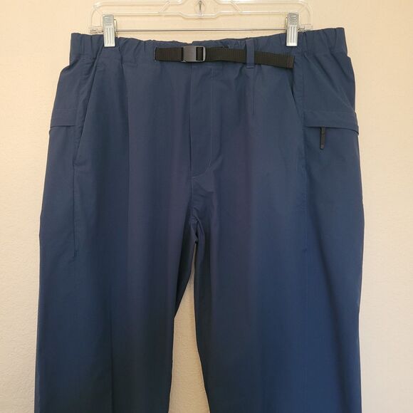 Goldwin Direction Tapered Stretch Pants Men Size 5 34x30 Navy Blue Japan GM74155 - Picture 2 of 10